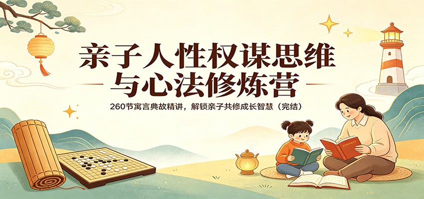 亲子人性权谋思维与心法修炼营：260节寓言典故精讲，解锁亲子共修成长智慧(完结)-极客网创