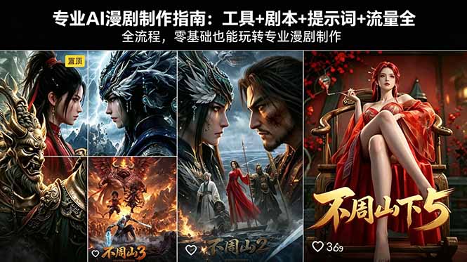 专业AI漫剧制作指南：工具+剧本+提示词+流量全流程，零基础也能玩转专业漫剧制作-极客网创
