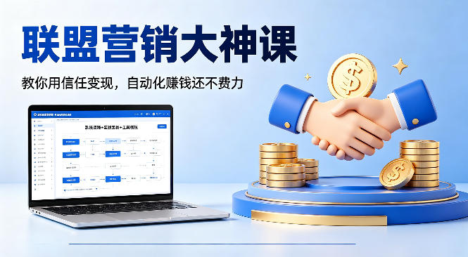 联盟营销大神课，教你用信任变现，自动化賺钱还不费力【原创双语字幕】-极客网创