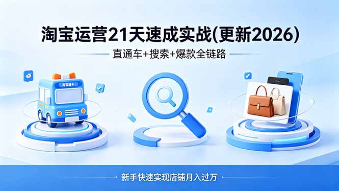 淘宝运营21天速成实战(更新4月-极客网创