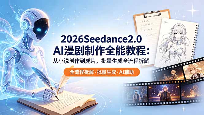 2026Seedance2.0 AI制作全能教程:从小说创作到成片,批量生成全流程拆解-极客网创