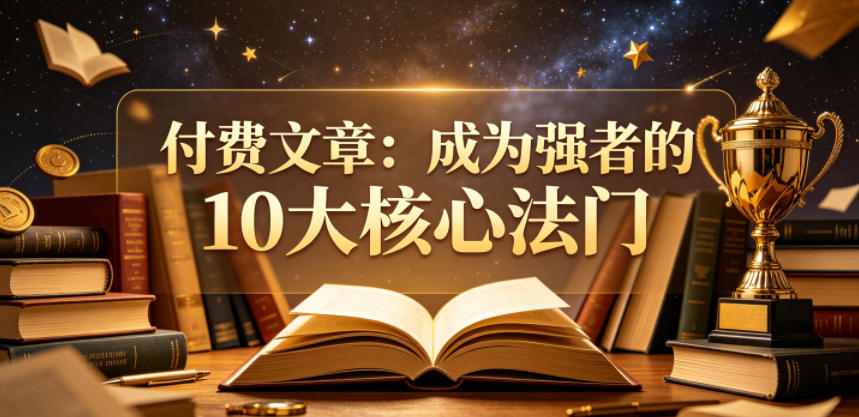 付费文章:成为强者的10大核心法门-极客网创