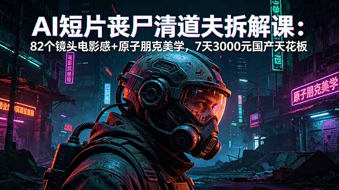 AI短片《丧尸清道夫》拆解课:82个镜头电影感+原子朋克美学,7天3000元国产天花板-极客网创