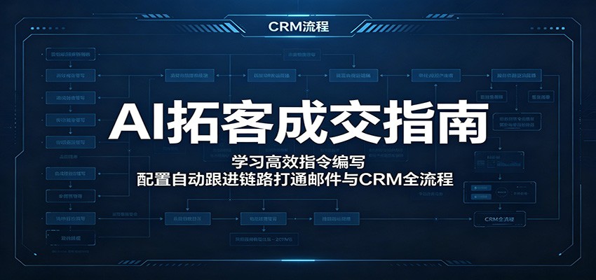 AI拓客成交指南:学习高效指令编写,配置自动跟进链路打通邮件与CRM全流程-极客网创