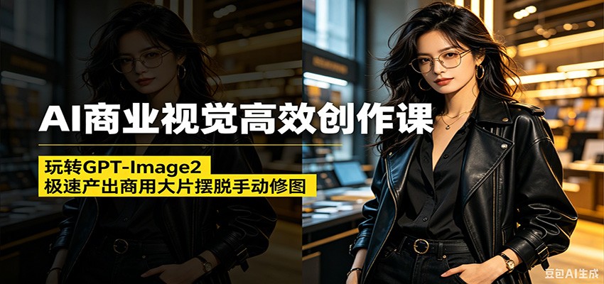 AI商业视觉高效创作课:玩转GPT-Image2,极速产出商用大片摆脱手动修图(更新)-极客网创