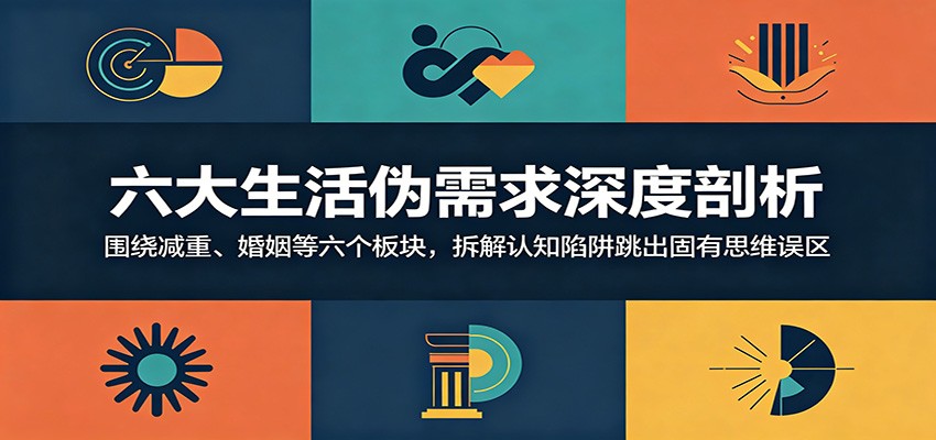 六大生活伪需求深度剖析：围绕减重、婚姻等六个板块，拆解认知陷阱跳出固有思维误区-极客网创