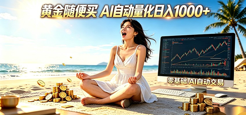 黄金随便买？AI自动外汇量化交易 在家当皇帝 日入1000+-极客网创