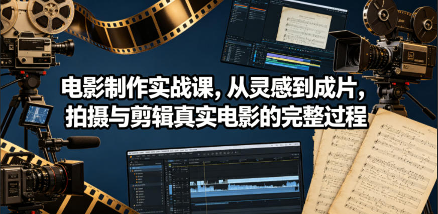 电影制作实战课，从灵感到成片，拍摄与剪辑真实电影的完整过程【原创双语字幕】-极客网创