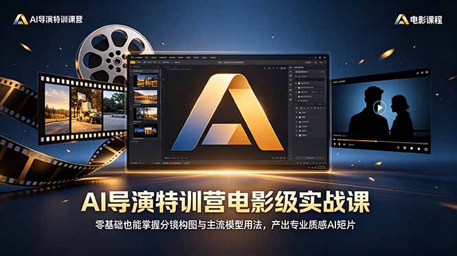 AI导演特训营电影级实战课，零基础也能掌握分镜构图与主流模型用法，产出专业质感AI短片-极客网创