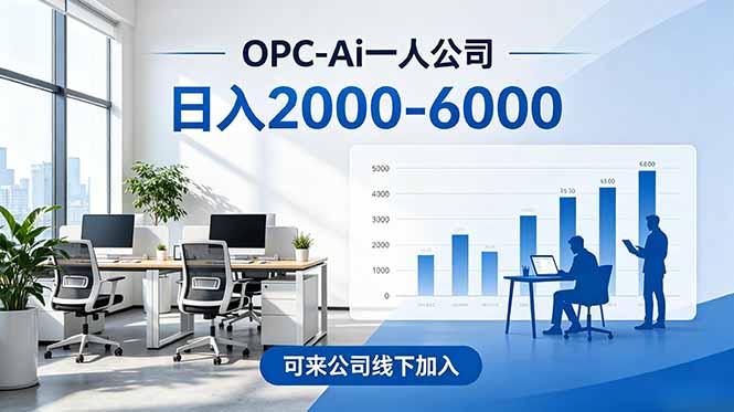 2026创业新风口—OPC一人公司模式震撼首发！日收益2000-6000+，项目绿色长久，安全稳健，合…-极客网创