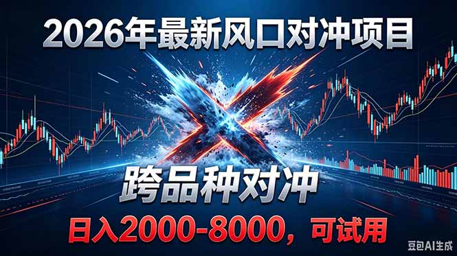 2026创业新风口！最新对冲！跨品种对冲！日收益2000-6000+-极客网创