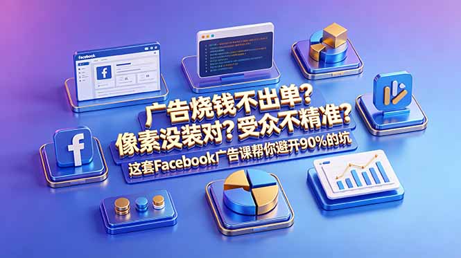 广告烧钱不出单?像素没装对?受众不精准?这套Facebook广告课帮你避开90%的坑-原创双语字幕-极客网创