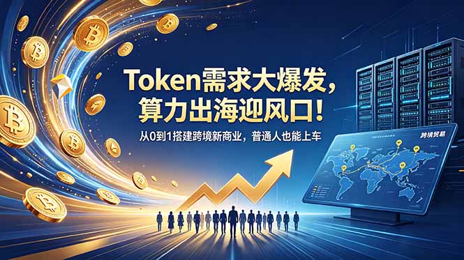 Token需求大爆发,算力出海迎风口!从0到1搭建跨境新商业,普通人也能上车-极客网创