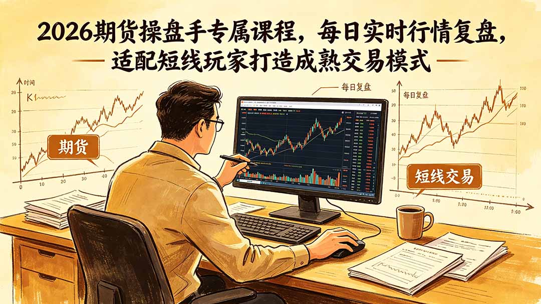 2026期货操盘手专属课程-更新6月,每日实时行情复盘,适配短线玩家打造成熟交易模式-极客网创