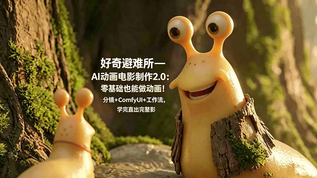 好奇避难所—AI动画电影制作2.0:零基础也能做动画!分镜+ComfyUI+工作流,学完直出完整影片-极客网创
