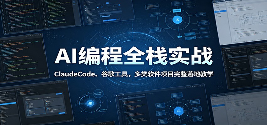 AI编程全栈实战：ClaudeCode、谷歌工具，多类软件项目完整落地教学-极客网创