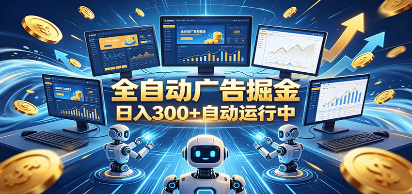自动广告G机,日入300+,正规平台,广告浏览获益,时间自由,适合各类人群日常增收-极客网创