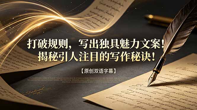 打破规则,写出独具魅力文案!揭秘引人注目的写作秘诀!【原创双语字幕】-极客网创