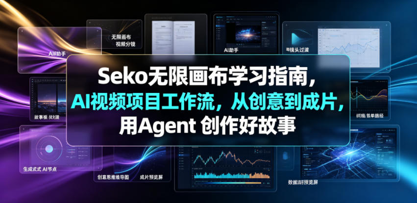 Seko无限画布学习指南，AI视频项目工作流，从创意到成片，用Agent 创作好故事-极客网创