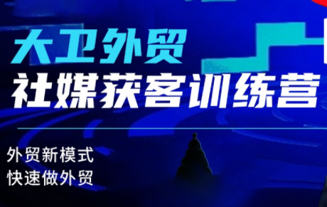 大卫老师·外贸社媒获客独家训练营(更新6月)-极客网创