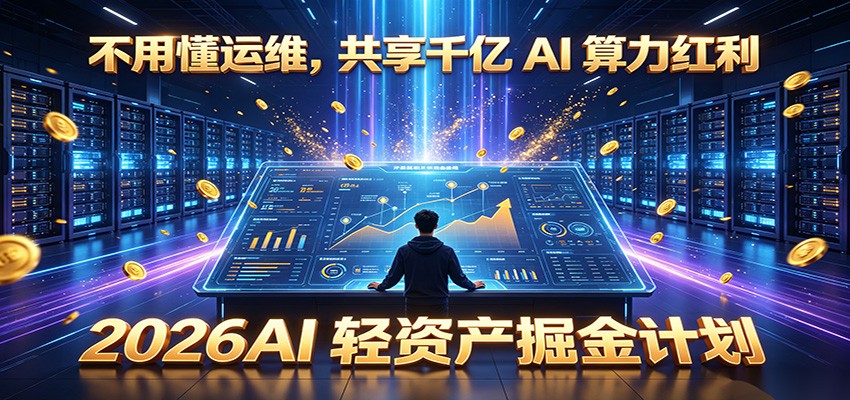 不用懂运维，共享千亿 AI 算力红利，2026AI 轻资产掘金计划-极客网创