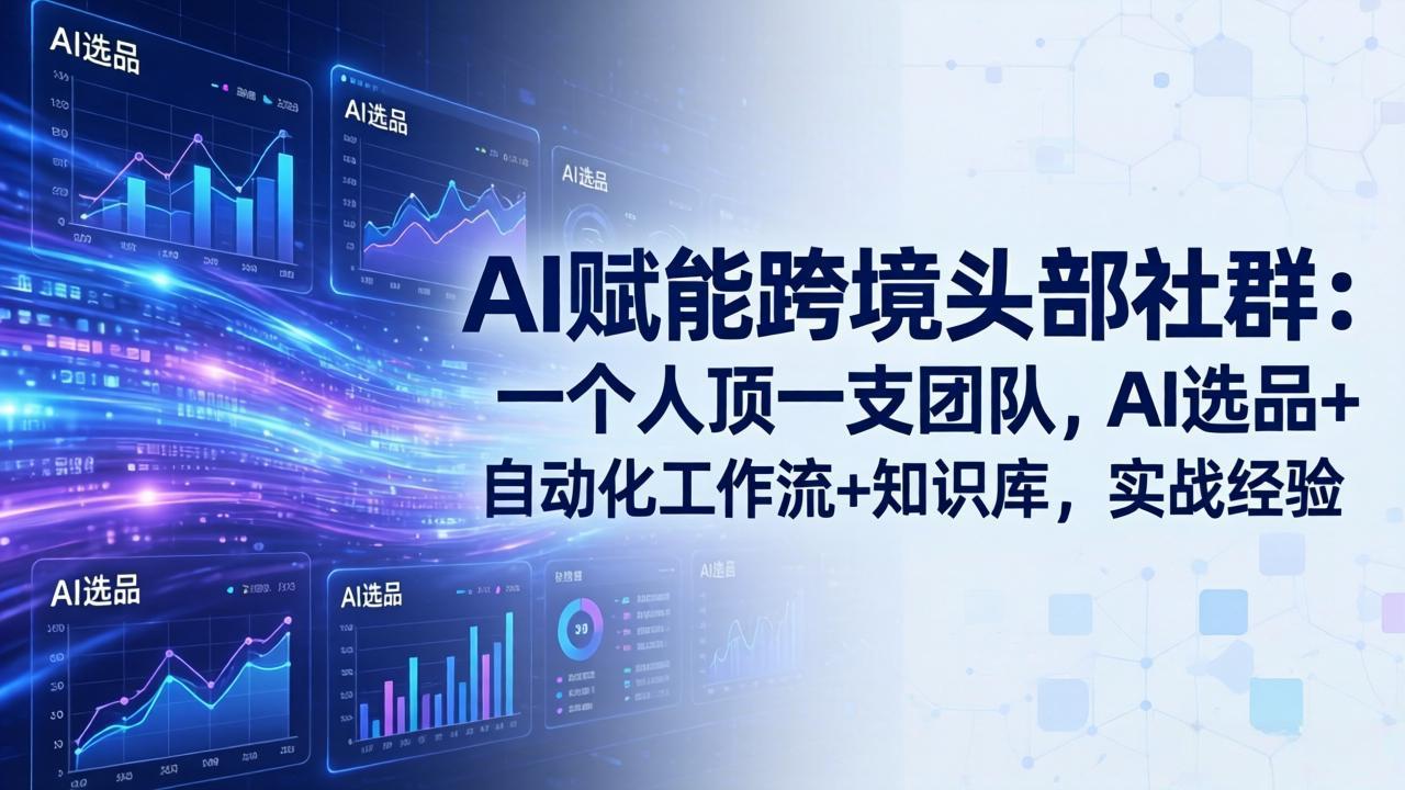 AI赋能跨境头部社群-更新6月：一个人顶一支团队，AI选品+自动化工作流+知识库，实战经验-极客网创