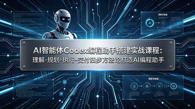 AI智能体Codex编程助手搭建实战课程：理解-规划-执行-交付四步方法论打造AI编程助手-极客网创