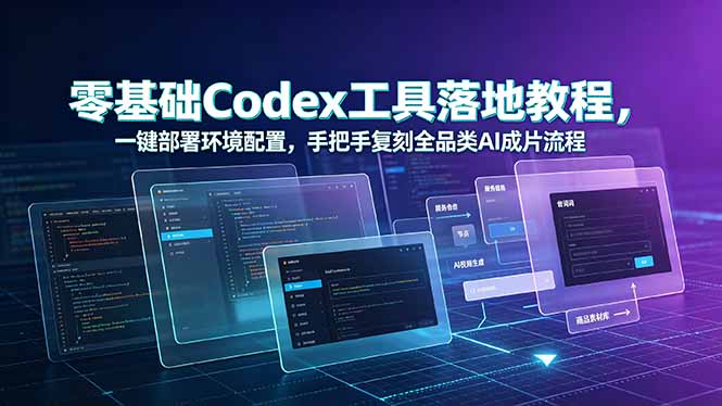零基础Codex工具落地教程,一键部署环境配置,手把手复刻全品类AI成片流程-极客网创