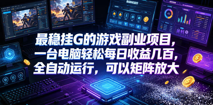 AI游戏全自动挂机项目，单号日入100左右，可矩阵放大！-极客网创