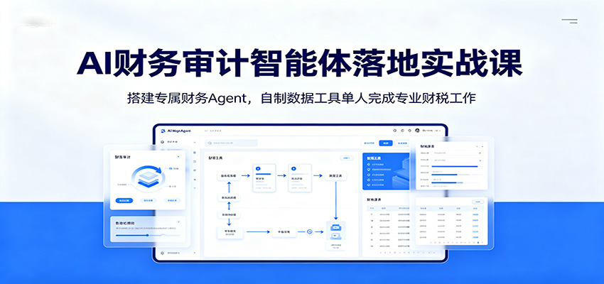 AI财务审计智能体落地实战课：搭建专属财务Agent，自制数据工具单人完成专业财税工作-极客网创