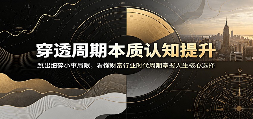 穿透周期本质认知提升:跳出细碎小事局限,看懂财富行业时代周期掌握人生核心选择-极客网创