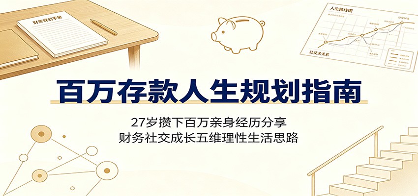 百万存款人生规划指南：27岁攒下百万亲身经历分享，财务社交成长五维理性生活思路-极客网创
