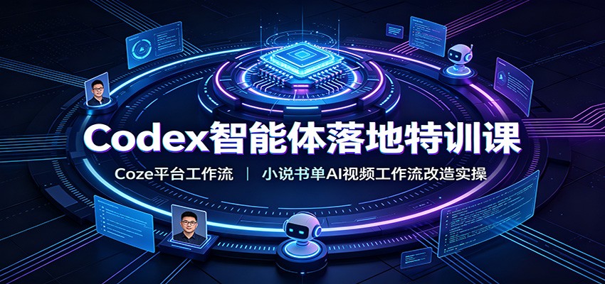 Codex智能体落地特训课：Coze平台工作流，小说书单AI视频工作流改造实操-极客网创