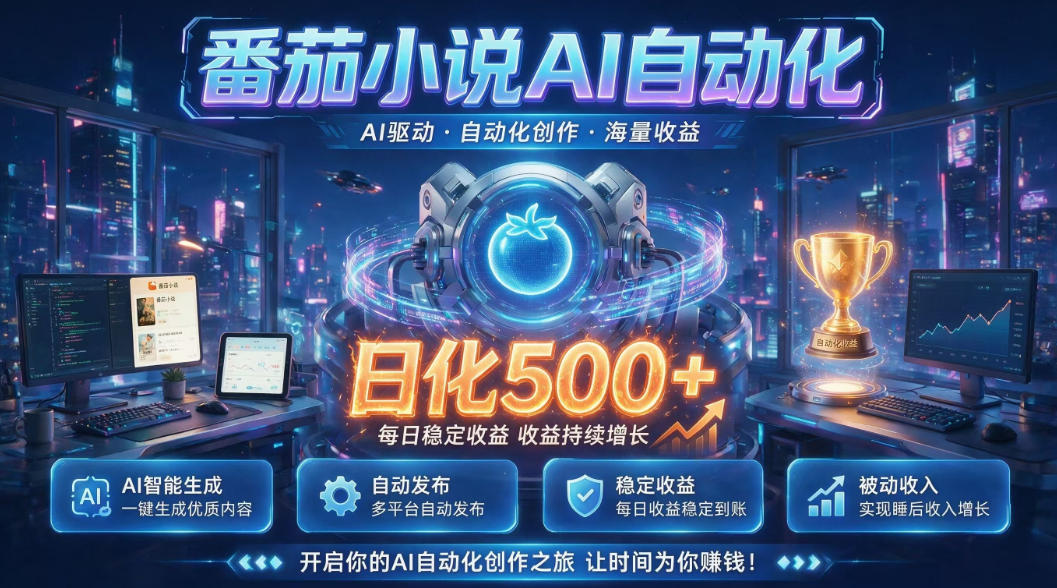 小白可做番茄AI,居家轻创业,每日稳赚500➕,普通人低门槛轻松线上增收【揭秘】-极客网创