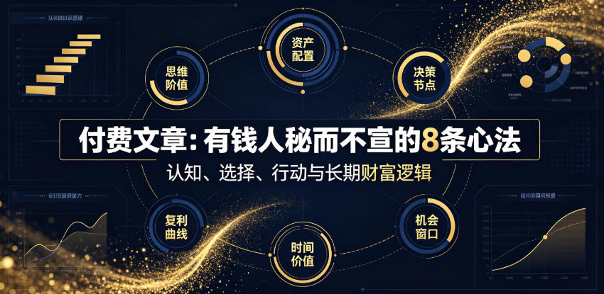 付费文章：有钱人秘而不宣的8条心法-极客网创