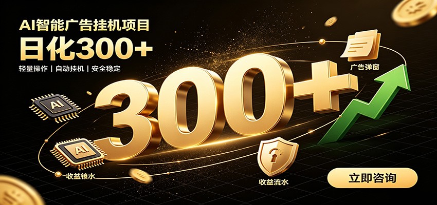捡钱方法教学，AI广告全新玩法，月入过万无压力，适合各类人群兼职创业-极客网创