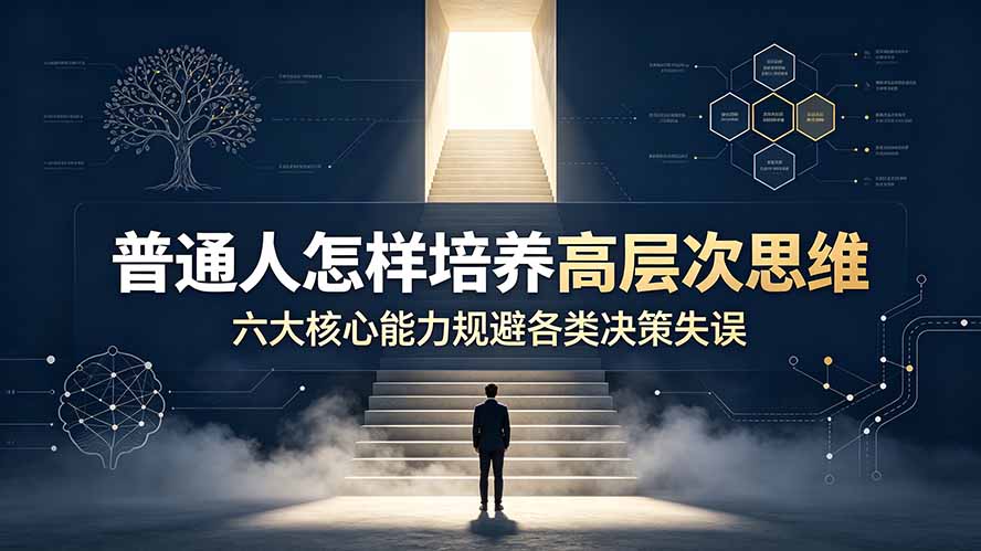 付费文章：普通人怎样培养高层次思维，六大核心能力规避各类决策失误-极客网创