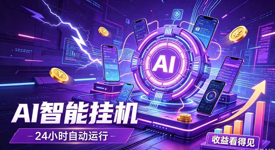 AI智能广告挂机，躺赚新模式 设备托管运行，解放双手持续变现-极客网创