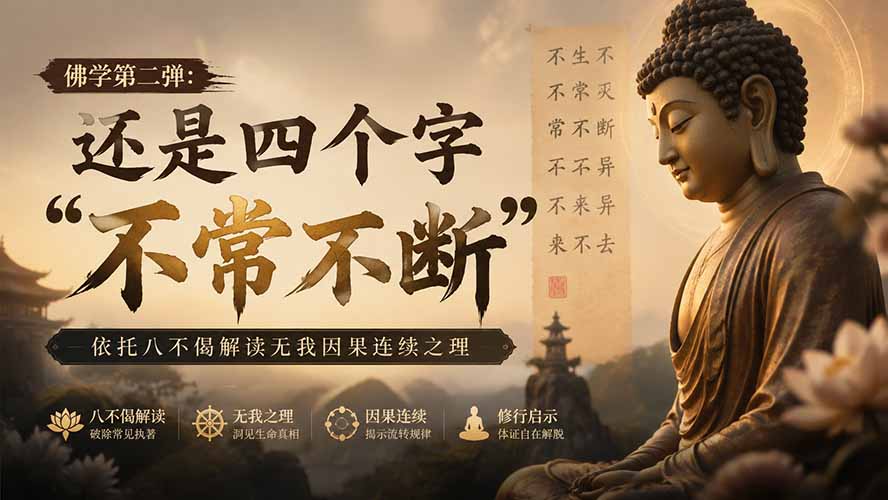 付费文章：佛学第二弹：还是四个字“不常不断”依托八不偈解读无我因果连续之理-极客网创