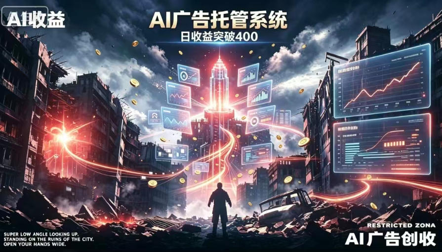 AI智能广告，全自动化运行，单日可达400+，小白新手0基础上手【揭秘】-极客网创