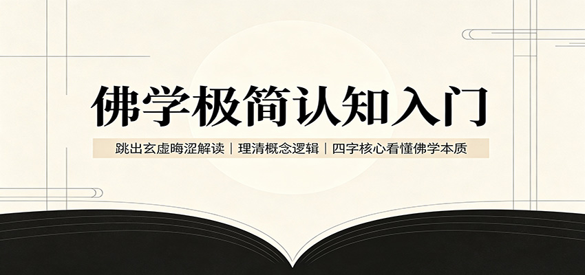 佛学极简认知入门:跳出玄虚晦涩解读,理清概念逻辑,四字核心看懂佛学本质-极客网创