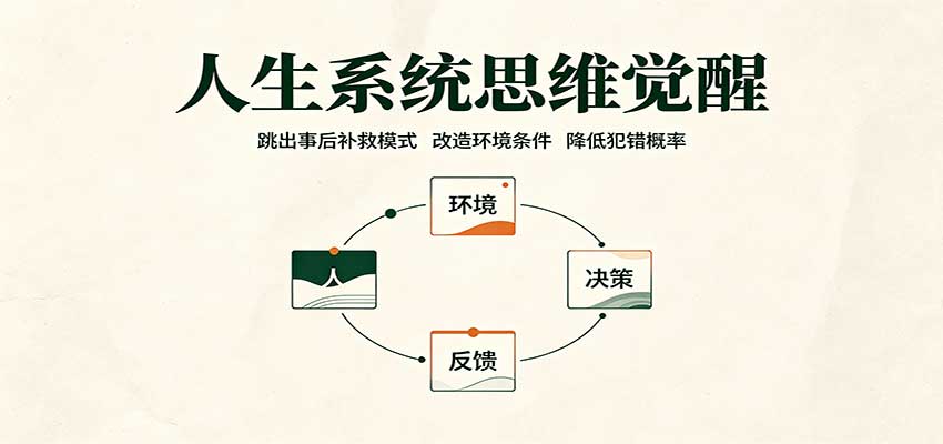 人生系统思维觉醒：跳出事后补救模式，改造环境条件，降低犯错概率-极客网创