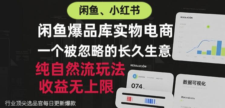 闲鱼小红书实物电商,纯自然流玩法,一个被忽略的长久生意,收益无上限【揭秘】-极客网创