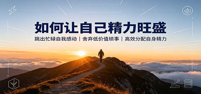 如何让自己精力旺盛：跳出忙碌自我感动，舍弃低价值琐事，高效分配自身精力-极客网创
