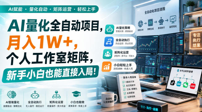 AI黄金量化玩法,新手低成本入局的最佳跳板,月收益轻松万元!-极客网创