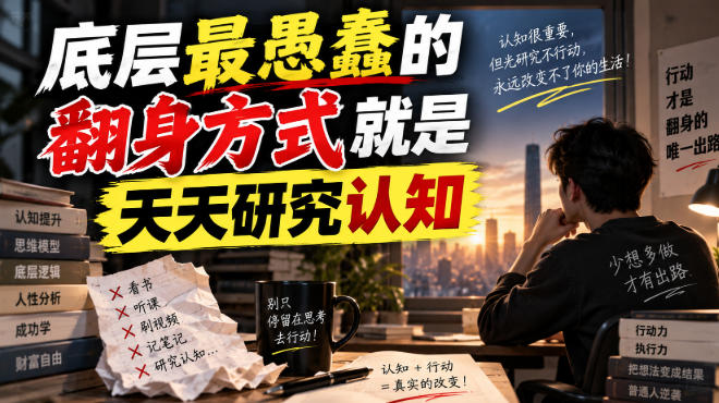 付费文章：底层最愚蠢的翻身方式就是天天研究认知-极客网创