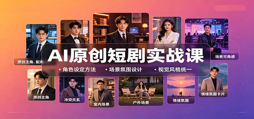 AI原创短剧实战课：从零搭建短剧创作全流程，批量产出可上线剧本-极客网创