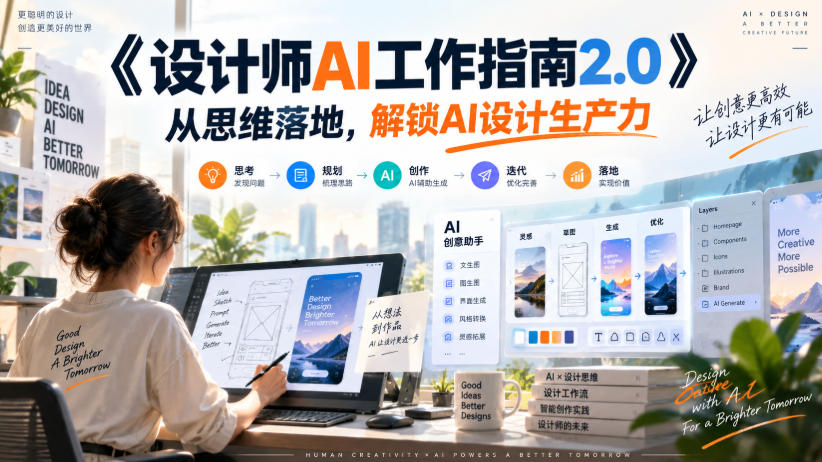 《设计师AI工作指南2.0》从思维落地-无水印，解锁AI设计生产力-极客网创