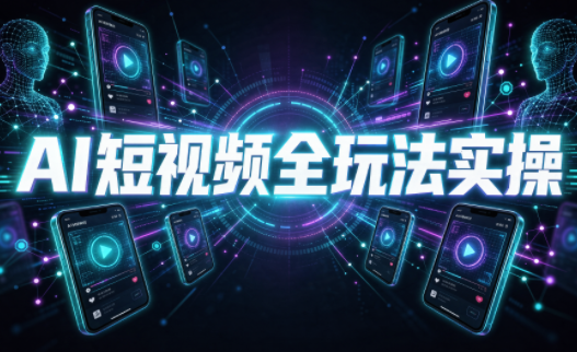 AI短视频全玩法实操(剪辑+带货+数字人+漫剧+短剧)-极客网创