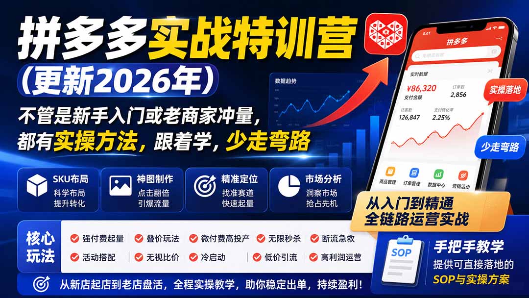 拼多多实战特训营(更新1017-极客网创